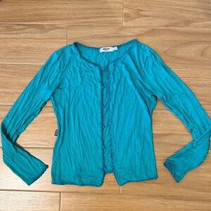 Moschino Teal Long Sleeve Cardigan